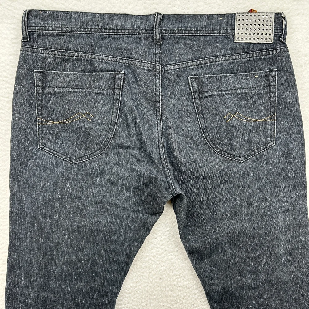 Overhauled Jeans Mens 38x25 Valencia Non Fat Relax Fit Gray Denim Y2K 2000s